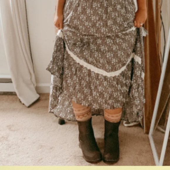 Sandgrens NEW YORK HIGH Handmade Swedish Clog Forest Green Leather Boot 41/8.5 - Picture 3 of 16